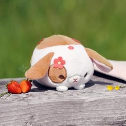 Plush: Botanical Bunny Red Flowers