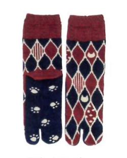 Socks Two-toe Tabi Neko Tatewaku (Hidden Cats)