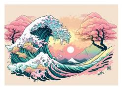 Pastel Waves Postcard Print A6