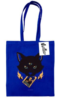 Cat Tarot Death Blue Tote Bag