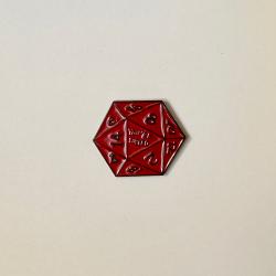 Tärning D20 Pin (Röd)