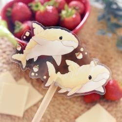 Great White Chocolate Sharks Clear Sticker