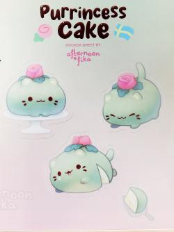 Purrincess Cake Sticker Sheet