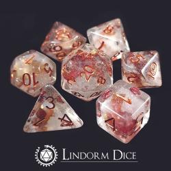 Rose dice set of 7 Dice