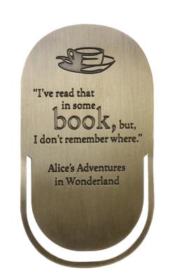 Metal Bookmark Alice in Wonderland