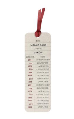 Paper Bookmark Library Card