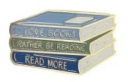 Pin Badge - Rather Be Reading