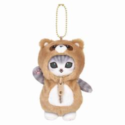 Plush Keychain: Kitten Tanuki Pyjama Mascot