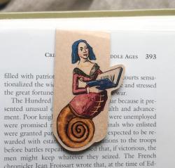 Medieval Snail Lady Magnetic Bookmark