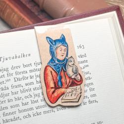 Medieval Cat Lover Magnetic Bookmark