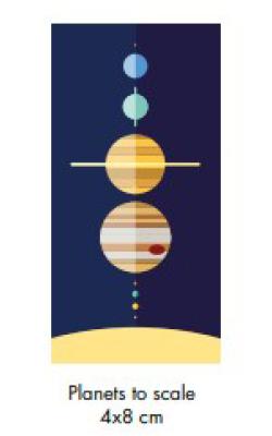 Singel Sticker - Planets To Scale