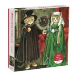 The Arnolfini Marriage Meowsterpiece 500 Piece Puzzle